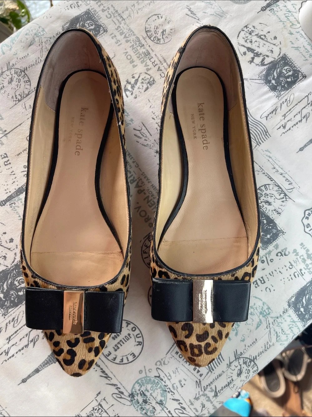 kate spade - Leopard-Print HAIRCALF upper, leather lining and sock. Sz 7.5